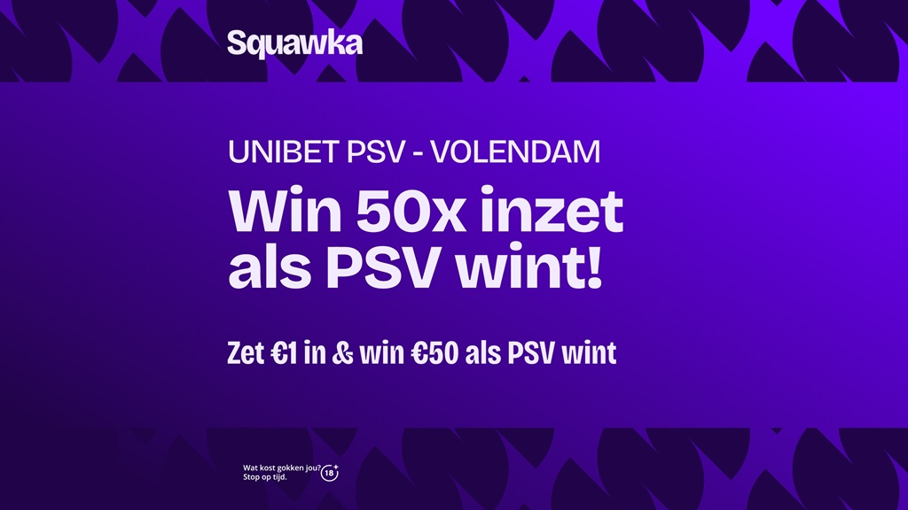 unibet psv volendam wedden 50x inzet