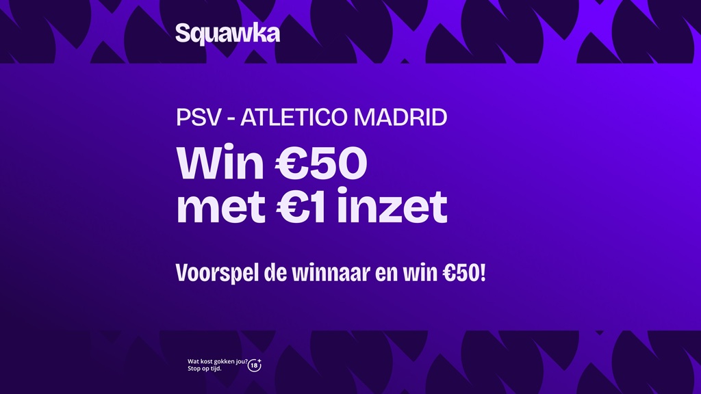 toto psv atletico madrid wedden hoogste odds 50x