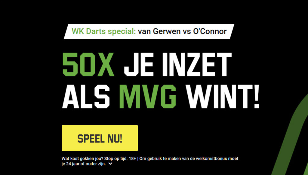unibet wk darts michael van gerwen William O’Connor wedden