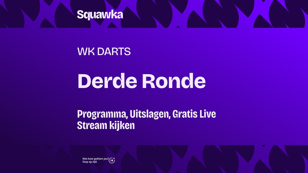 derde ronde wk darts kijken programma