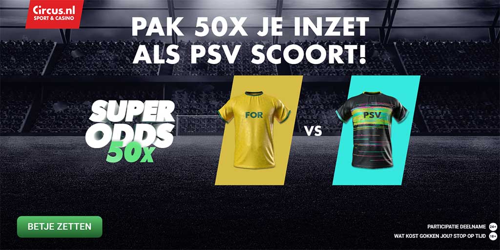 fortuna sittard psv 50 odds psv scoort circus
