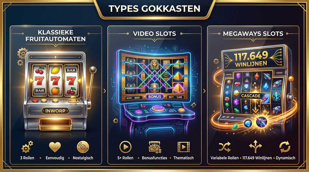 soorten gokkasten en fruitautomaten online