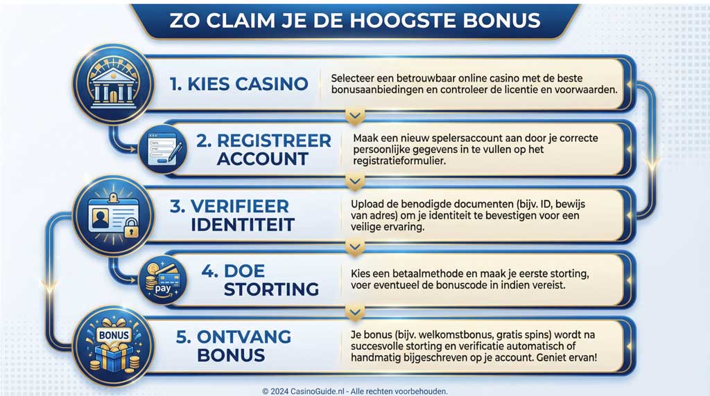 hoogste bonus online casino hoe te claimen