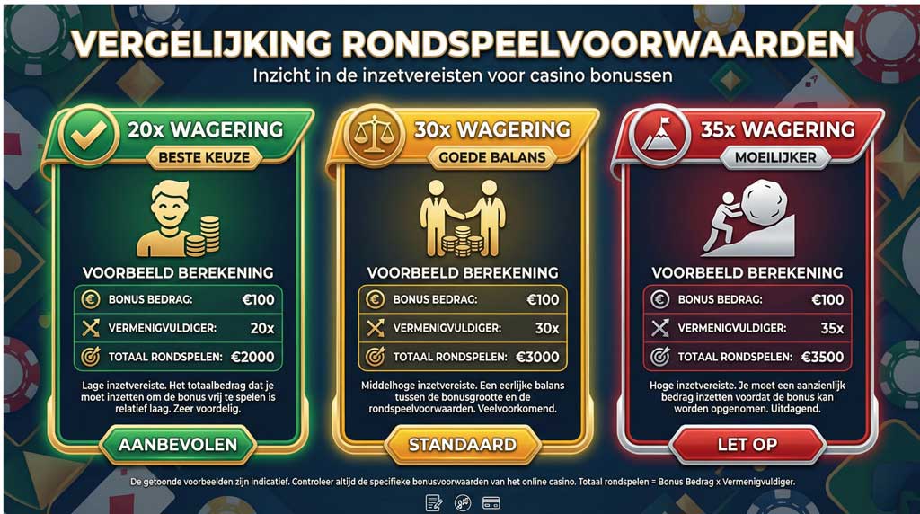 vergelijken hoogste bonussen online casino