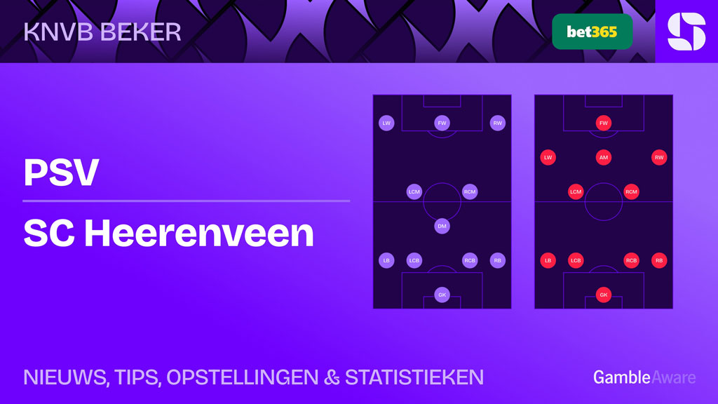PSV-SC-Heerenveen-Opstellingen-Statistieken