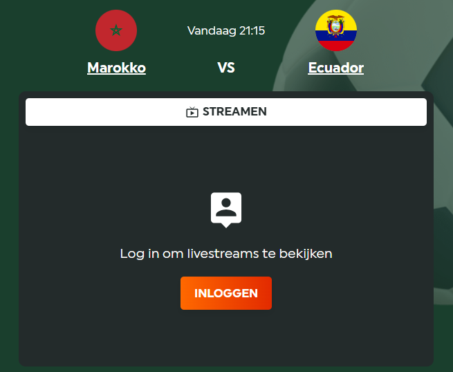 gratis live stream kijken marokko ecuador 27-3-2026