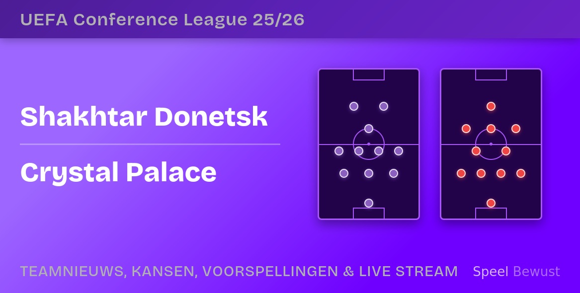 Shakhtar Donetsk Crystal Palace voorspelling, stats & opstellingen