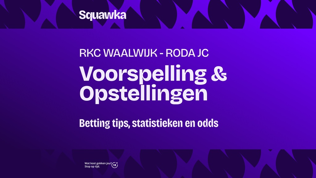 rkc waalwijk roda jc opstellingen statistieken voorspelling 1-5-26