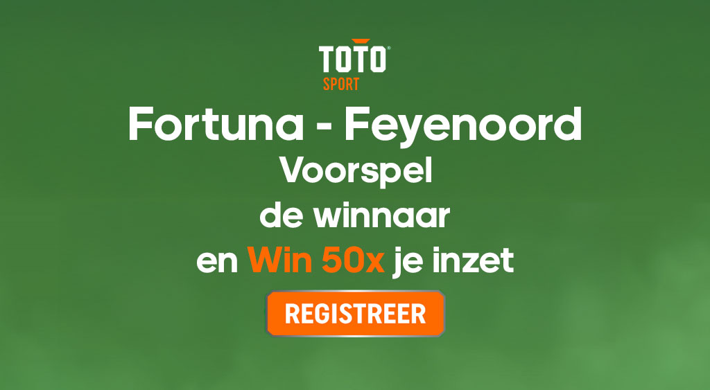 fortuna sittard feyenoord wedden toto actie