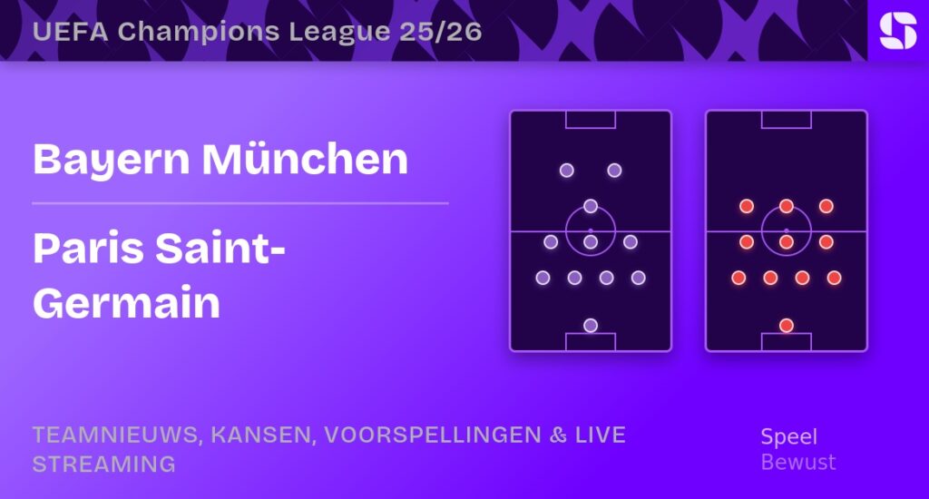 Bayern PSG opstellingen statistieken