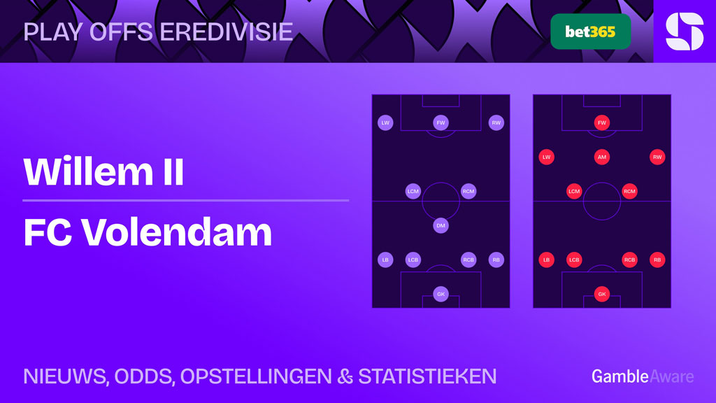 Willem-II-FC-Volendam-opstellingen-statistieken-play-offs