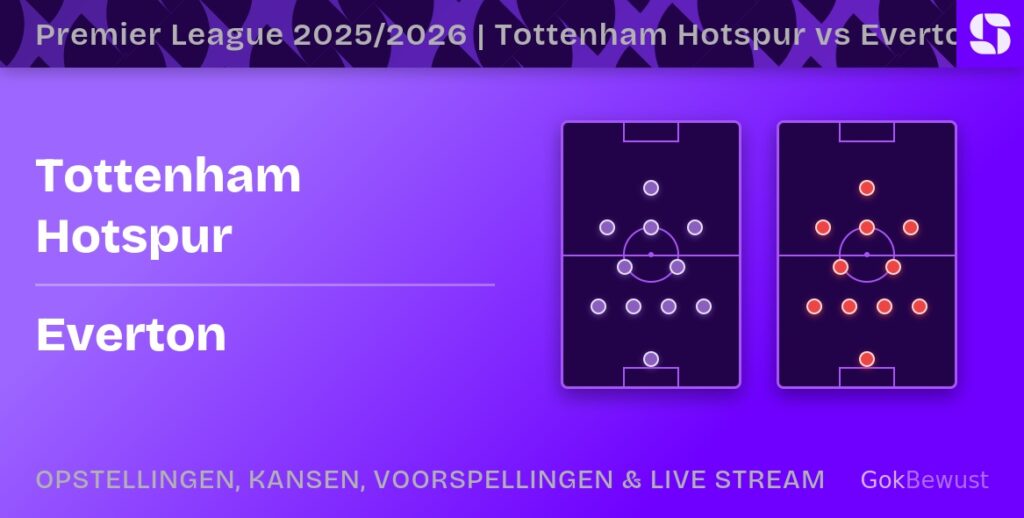 Tottenham Everton opstellingen statistieken