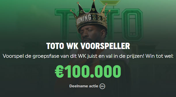 toto wk voorspeller win tot 100000 euro
