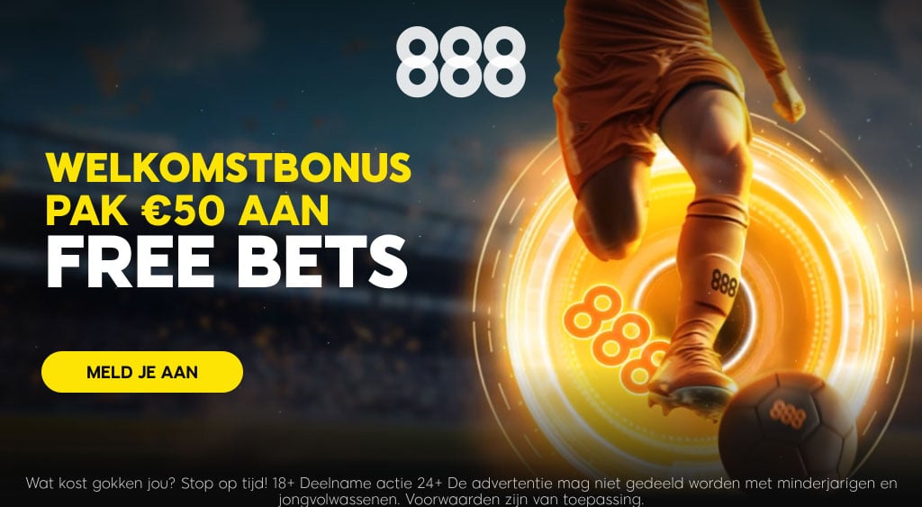 888 wk welkomstbonus actie nieuwe spelers 50 euro free bets