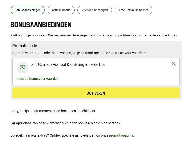 unibet promotiecode wk 2026 activeren