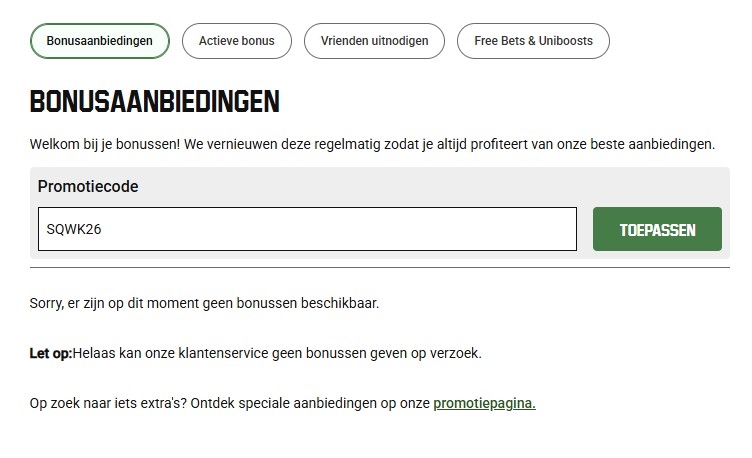 unibet promotiecode wk 2026 sqwk26