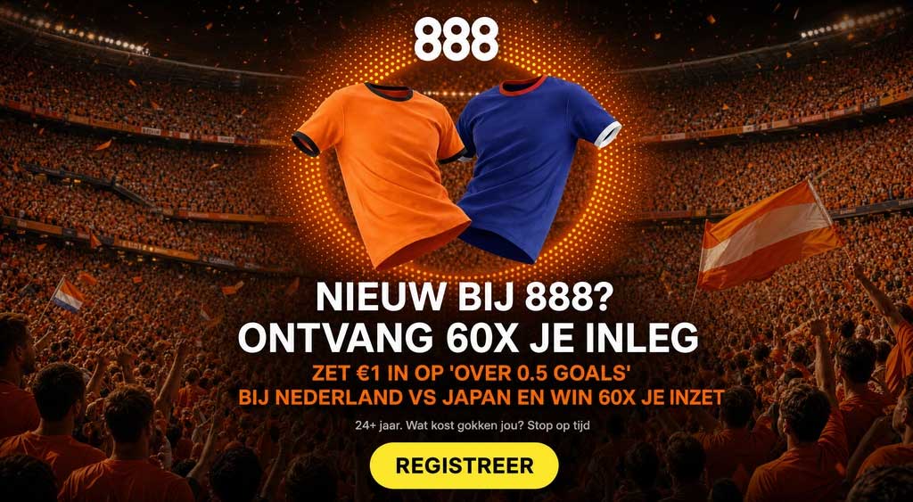 888 nederland japan wedden 60x inzet winnen