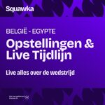 belgisch voetbalelftal - egyptisch voetbalelftal opstellingen tijdlijn