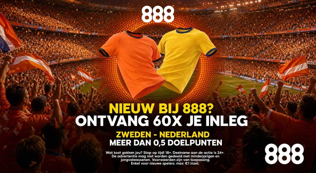 nederland zweden actie bonus 888