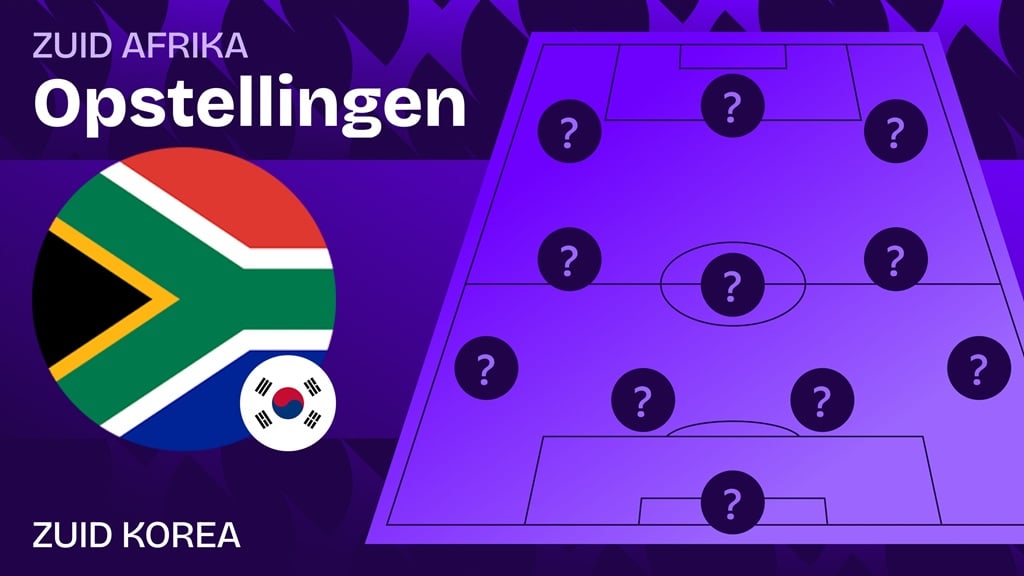 zuid afrika zuid korea opstellingen
