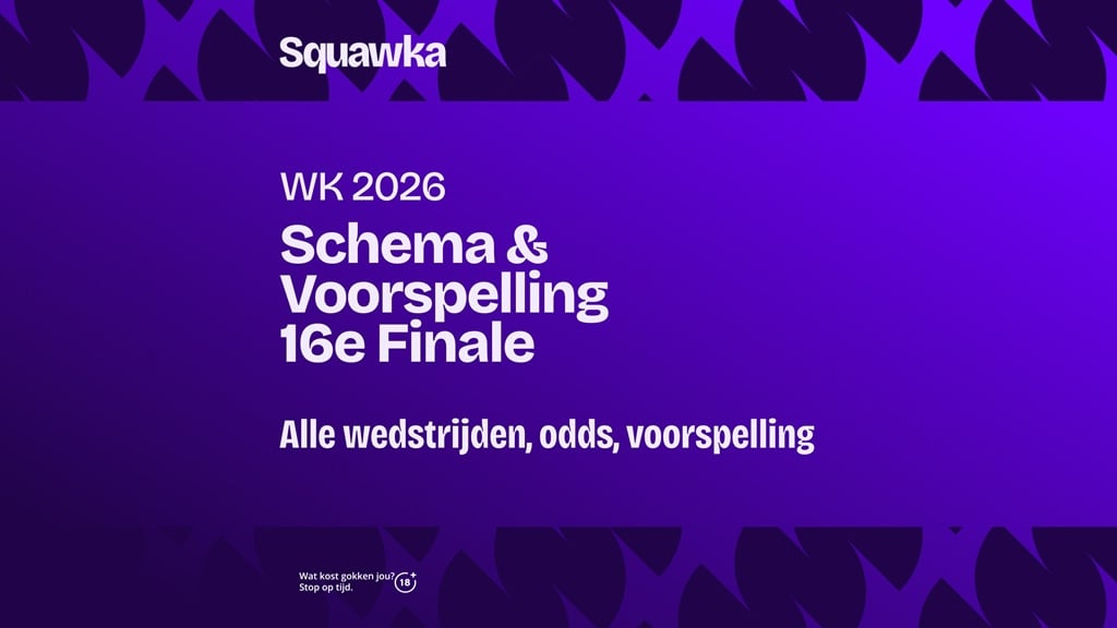 speelschema 16e finale en voorspelling