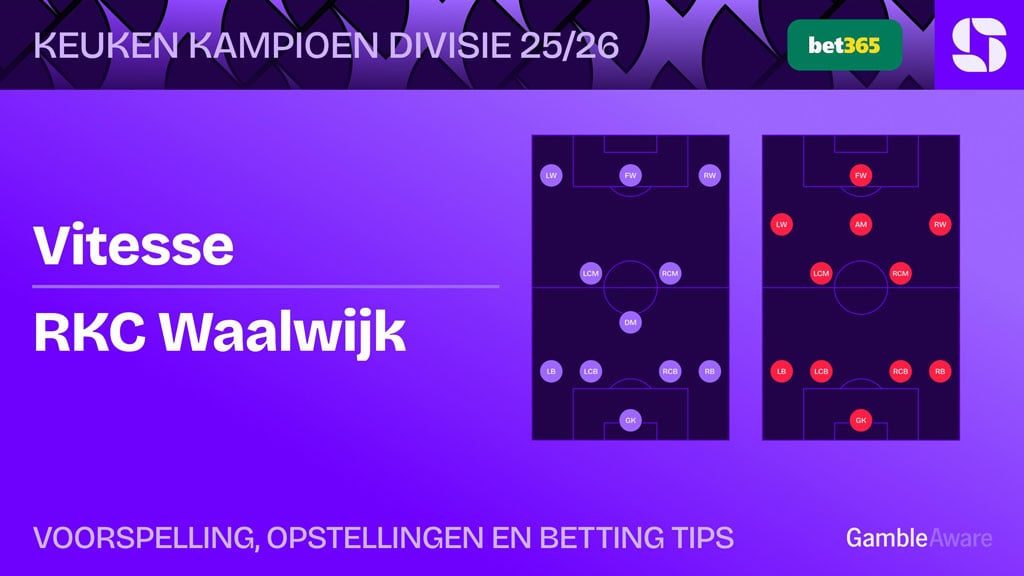 vitesse rkc waalwijk voorspelling opstellingen statistieken