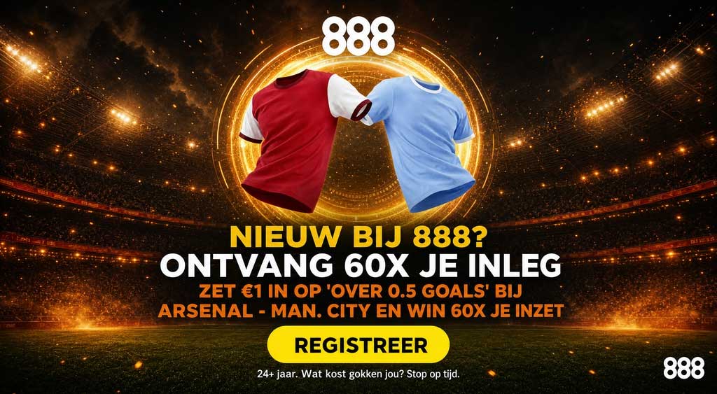888 arsenal manchester city wedden 60x inzet winnen