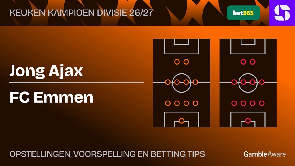 jong ajax fc emmen opstellingen voorspelling wedden