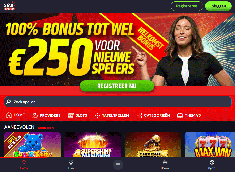 Het spelaanbod van Star Casino
