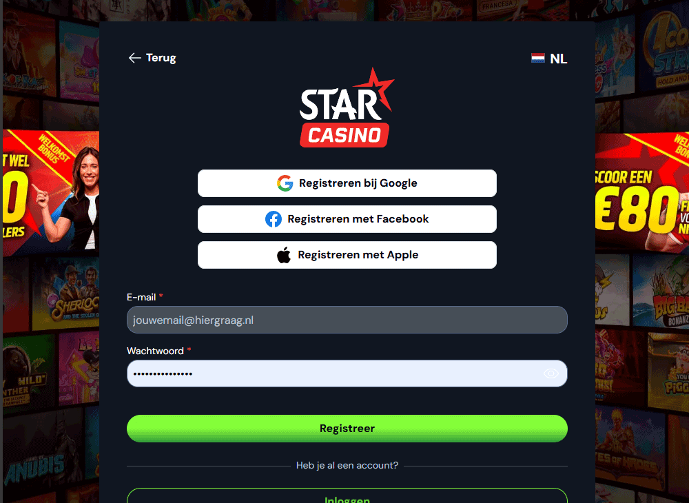 Registreren bij Star Casino: iDIN en accountcontrole