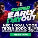 711 Super Early Payout NEC vs Bodø/Glimt: Win als NEC voorkomt!