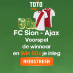 TOTO FC Sion vs Ajax wedden: Pak 50x inzet als Ajax wint!