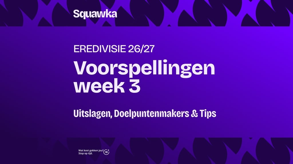 eredivisie speelronde week 3 voorspellingen