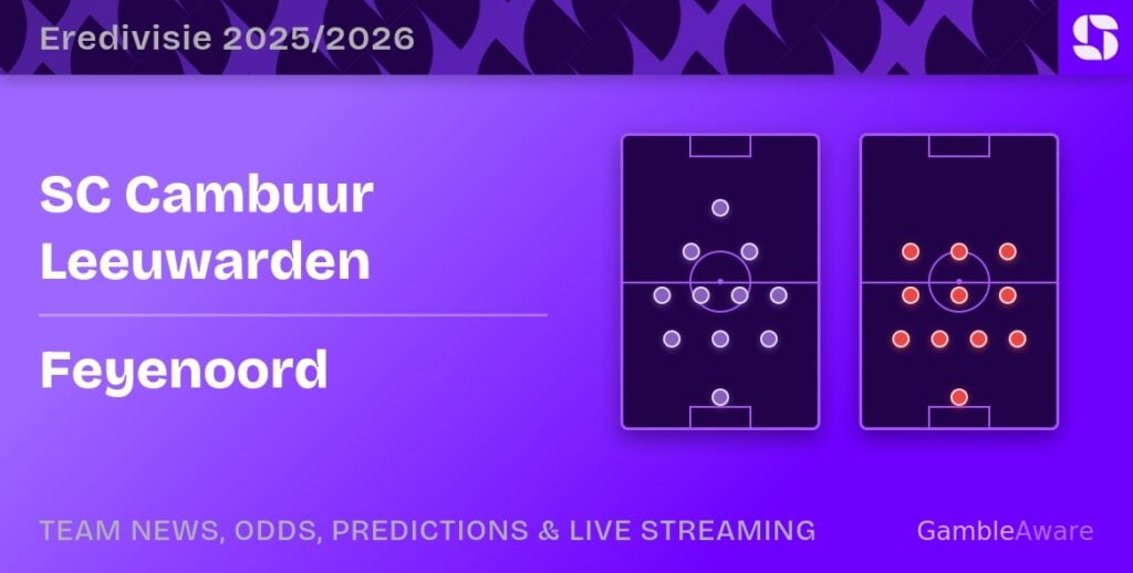cambuur feyenoord opstellingen statistieken