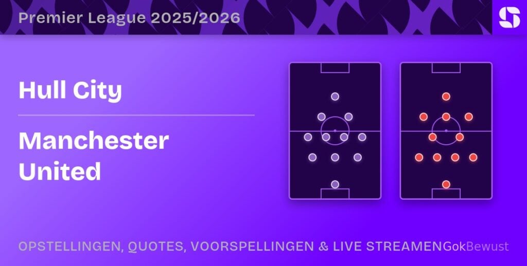 hull city manchester united opstellingen statistieken
