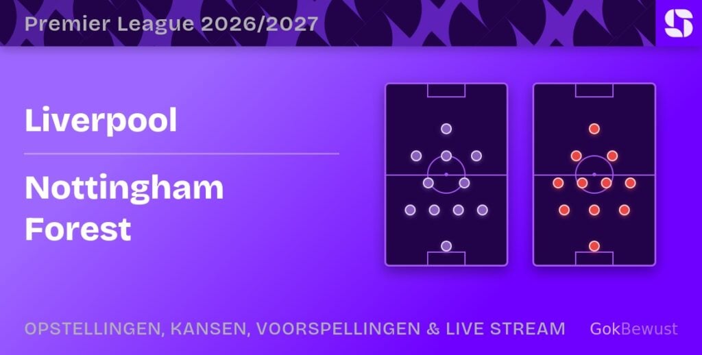 Liverpool nottingham forest opstellingen statistieken