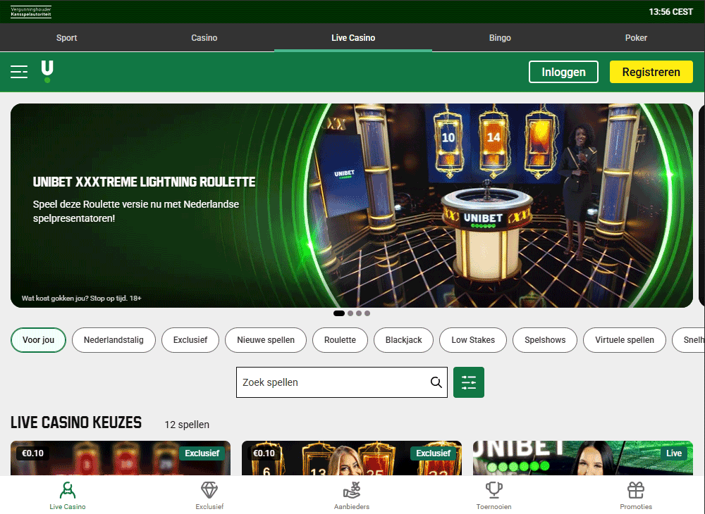 Het live casino van Unibet: een van de beste onderdelen