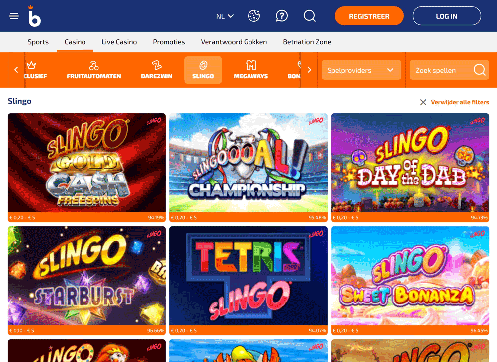 Slingo is een echte extra categorie