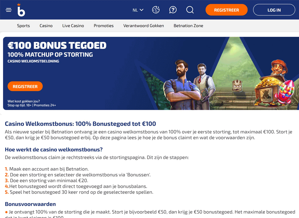 Bonus 2: 100% bonus tot €100