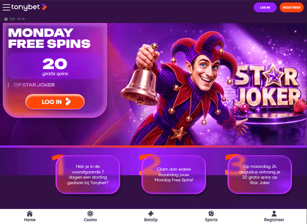 Monday Free Spins: 20 spins zonder rondspeelvereiste op de winst