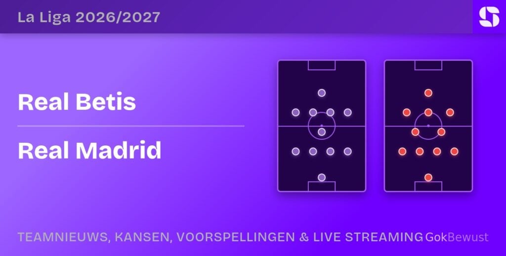 real betis real madrid opstellingen statistieken