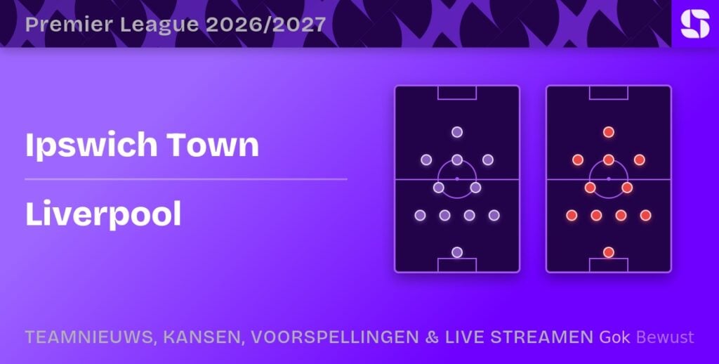 ipswich town liverpool opstellingen statistieken