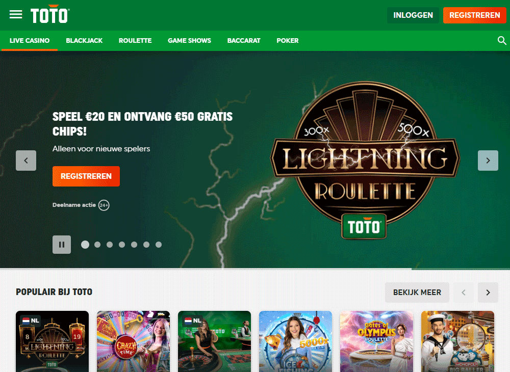 TOTO Casino: toegankelijke live casino-route voor nieuwe spelers