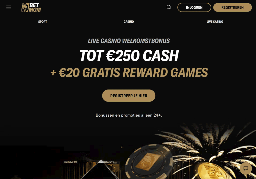 De BetMGM live casino welkomstbonus