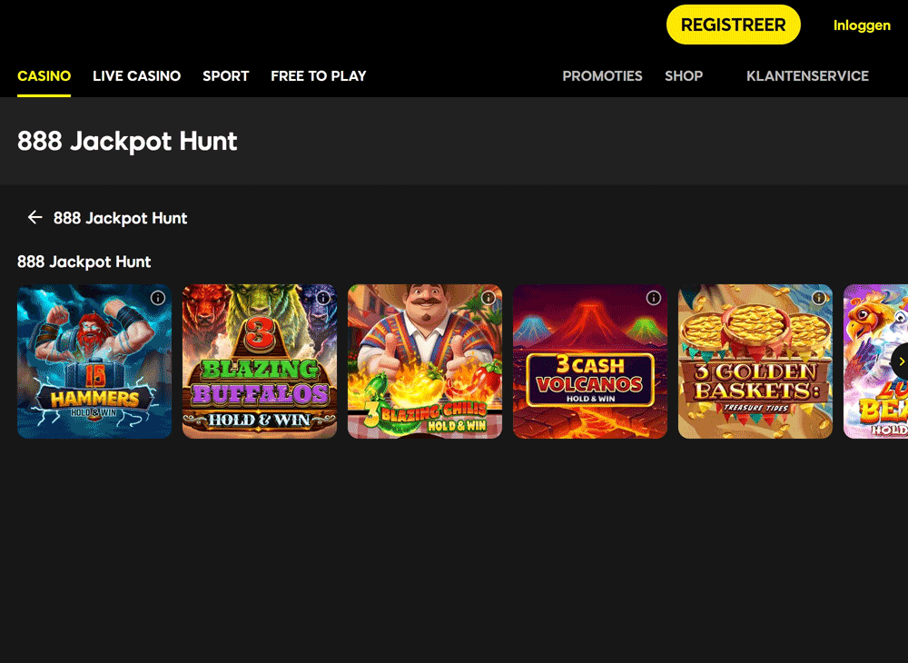 888 SuperDrop en Jackpot Hunt
