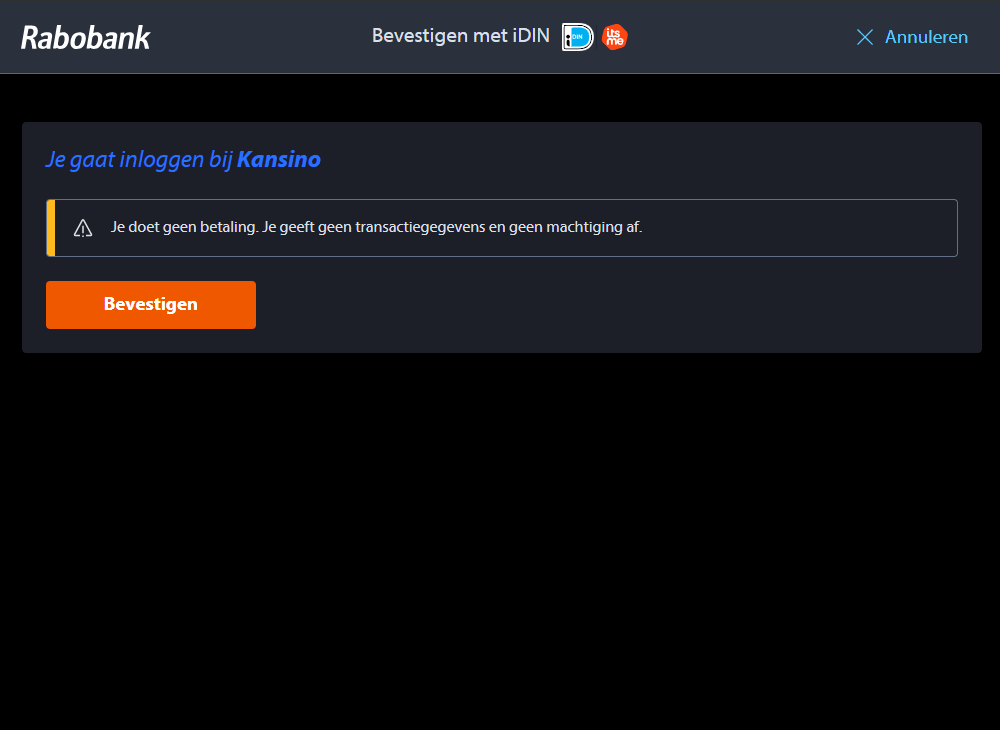 Inloggen met iDIN of itsme