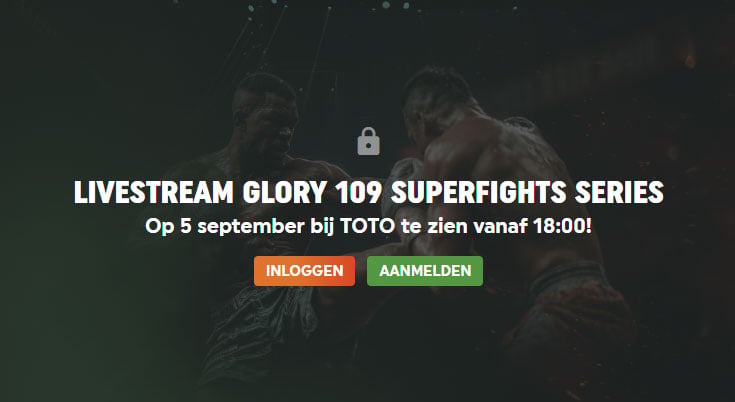 glory 109 live stream kijken