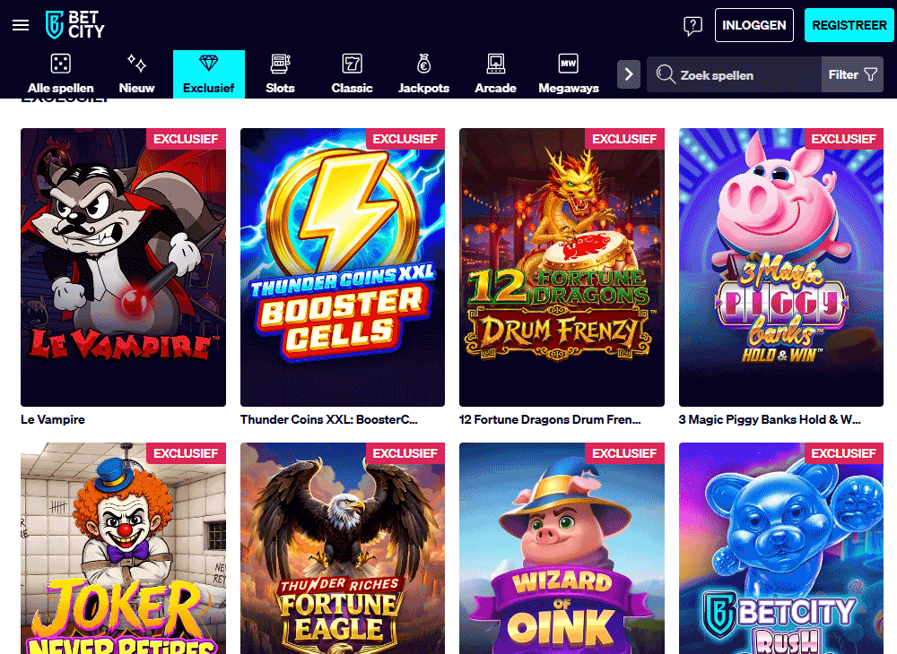 Exclusieve content bij Betcity Casino