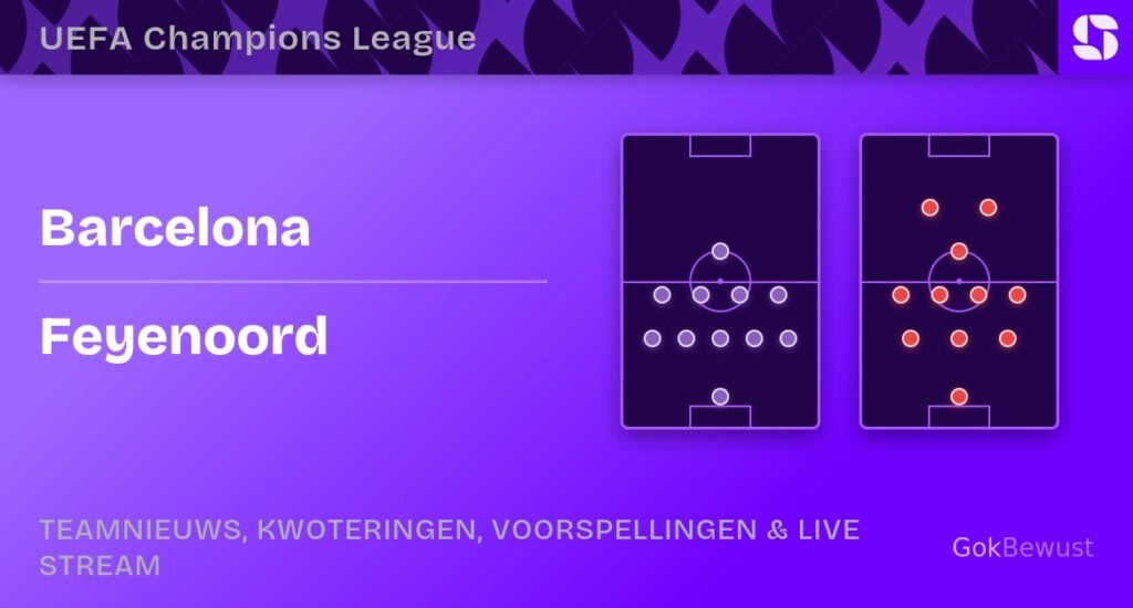 barcelona feyenoord opstellingen statistieken