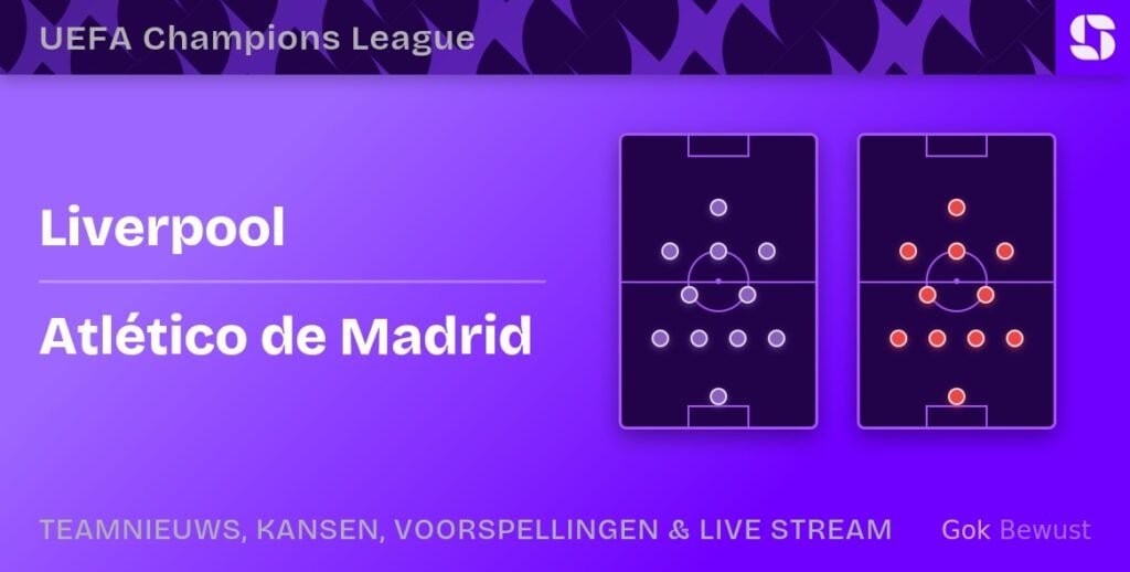 liverpool atletico madrid opstellingen statistieken